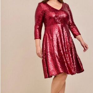 Torrid Mini Sequins Skater Dress, Size 2 (18-20)